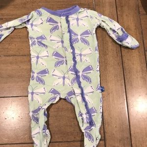 KicKee Pants Butterfly One-piece Footie